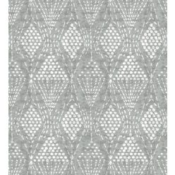   A Street Prints Happy vlies anyagú szürke, fehér színű pöttyös, geometriai modern tapéta