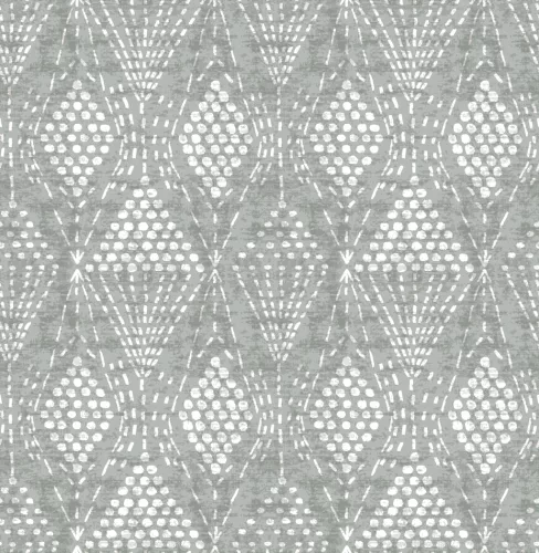 A Street Prints Happy vlies anyagú szürke, fehér színű pöttyös, geometriai modern tapéta