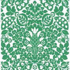   A Street Prints Happy vlies anyagú fehér, zöld színű etno, virágos modern tapéta
