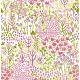 A Street Prints Happy vlies anyagú fehér, zöld, lila, pink színű növényes, virágos, absztrakt modern tapéta