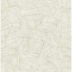   A Street Prints Seychelles vlies anyagú zöld, törtfehér színű vonalas, geometriai modern, natural tapéta