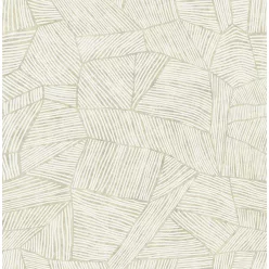   A Street Prints Seychelles vlies anyagú zöld, törtfehér színű vonalas, geometriai modern, natural tapéta