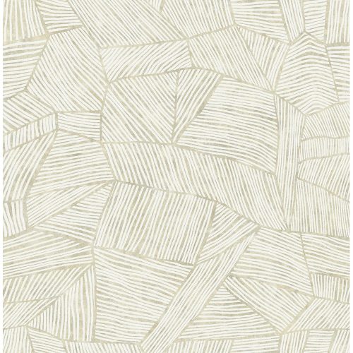 A Street Prints Seychelles vlies anyagú zöld, törtfehér színű vonalas, geometriai modern, natural tapéta