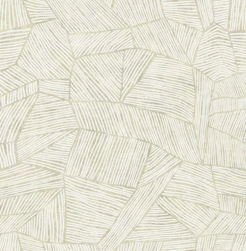A Street Prints Seychelles vlies anyagú zöld, törtfehér színű vonalas, geometriai modern, natural tapéta