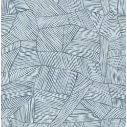   A Street Prints Seychelles vlies anyagú kék, törtfehér színű vonalas, geometriai modern, natural tapéta