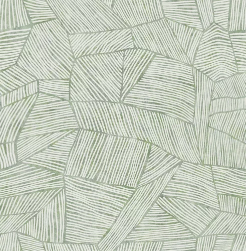 A Street Prints Seychelles vlies anyagú zöld színű vonalas, geometriai modern, natural tapéta