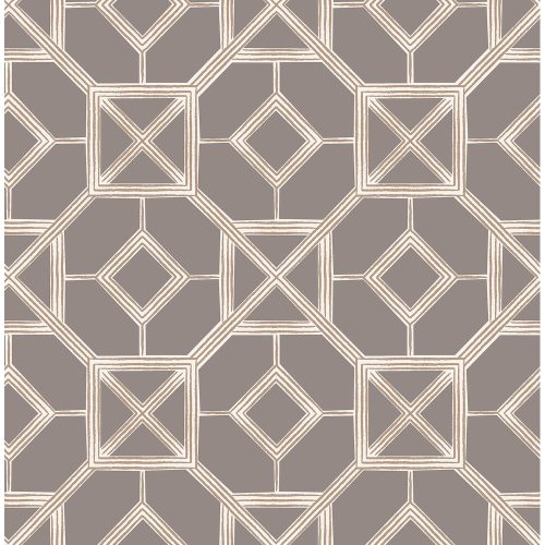 A Street Prints Seychelles vlies anyagú barna, fehér, rosegold színű geometriai modern, natural tapéta