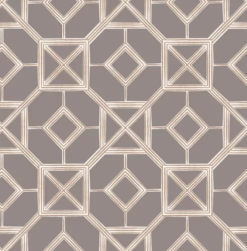 A Street Prints Seychelles vlies anyagú barna, fehér, rosegold színű geometriai modern, natural tapéta