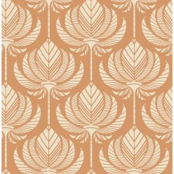   A Street Prints Seychelles vlies anyagú beige, terrakotta színű leveles modern, natural tapéta