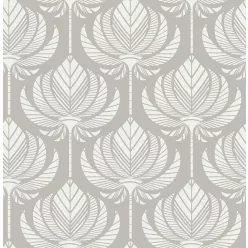   A Street Prints Seychelles vlies anyagú szürke színű leveles modern, natural tapéta