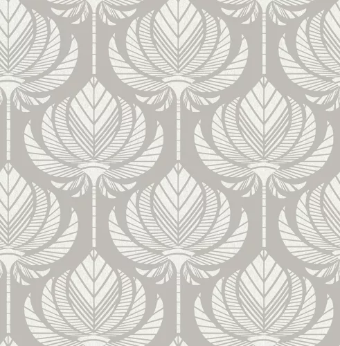 A Street Prints Seychelles vlies anyagú szürke színű leveles modern, natural tapéta