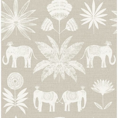 A Street Prints Seychelles vlies anyagú fehér, barna színű állatos, növényes modern, natural tapéta