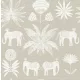 A Street Prints Seychelles vlies anyagú fehér, barna színű állatos, növényes modern, natural tapéta