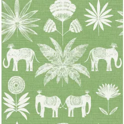   A Street Prints Seychelles vlies anyagú zöld, szürke színű állatos, növényes modern, natural tapéta