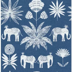   A Street Prints Seychelles vlies anyagú kék, szürke színű állatos, növényes modern, natural tapéta