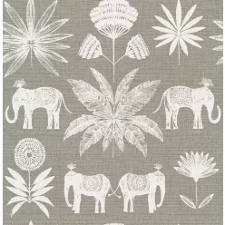  A Street Prints Seychelles vlies anyagú szürke színű állatos, növényes modern, natural tapéta