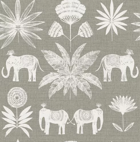 A Street Prints Seychelles vlies anyagú szürke színű állatos, növényes modern, natural tapéta