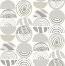 A Street Prints Seychelles vlies anyagú fehér, szürke, barna színű körös, geometriai modern, natural tapéta