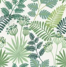 A Street Prints Seychelles vlies anyagú fehér, zöld színű virágos, leveles modern, natural tapéta