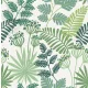 A Street Prints Seychelles vlies anyagú fehér, zöld színű virágos, leveles modern, natural tapéta