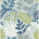 A Street Prints Seychelles vlies anyagú kék, zöld, szürke színű virágos, leveles modern, natural tapéta