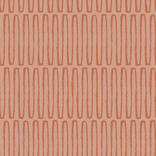 A Street Prints Hannah vlies anyagú terrakotta színű vonalas, geometriai modern tapéta