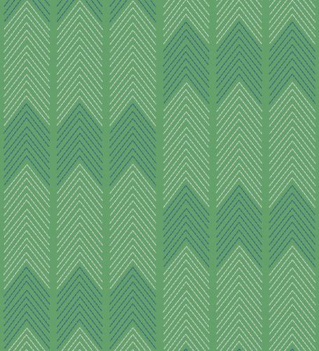 A Street Prints Hannah vlies anyagú zöld, fehér, kék színű chevron, vonalas modern tapéta