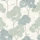 A Street Prints Hannah vlies anyagú beige, zöld, szürke színű fás modern tapéta