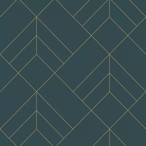 A Street Prints Hannah vlies anyagú kék, arany színű geometriai modern tapéta