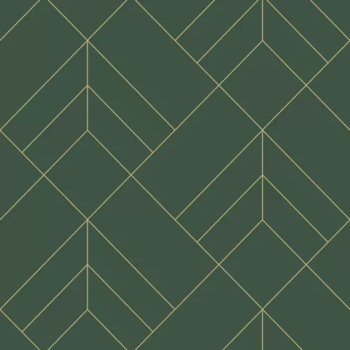 A Street Prints Hannah vlies anyagú zöld, arany színű geometriai modern tapéta