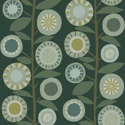   A Street Prints Hannah vlies anyagú zöld, kék, türkiz színű virágos modern tapéta