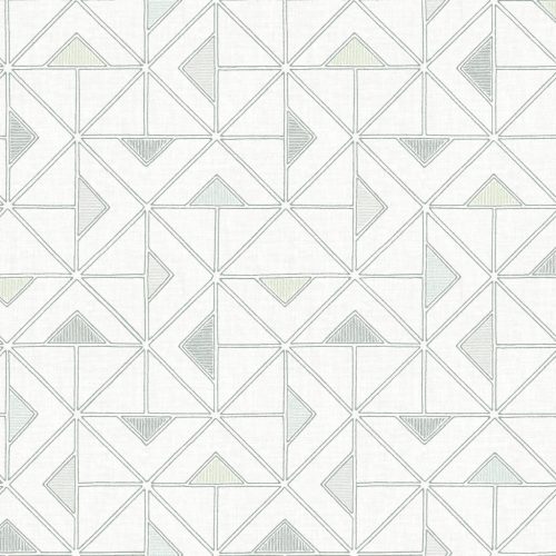 A Street Prints GEORGIA vlies anyagú fehér, zöld színű geometriai modern tapéta