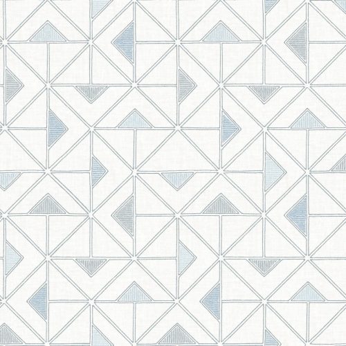 A Street Prints GEORGIA vlies anyagú törtfehér, szürke, kék színű geometriai modern tapéta
