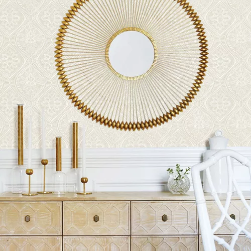 A Street Prints GEORGIA vlies anyagú fehér, szürke színű etno modern tapéta
