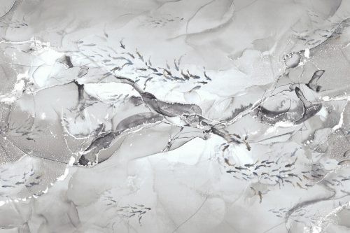 Adawall Fiji textil, vinyl anyagú szürke, kék, barna színű halas, márványos modern poszter