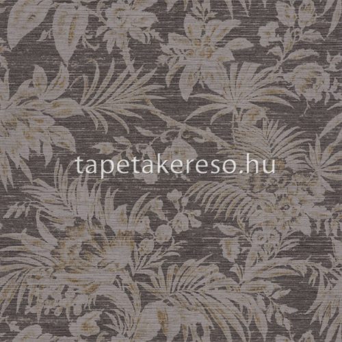 Casadeco FIVE O’CLOCK vlies, vinyl anyagú barna színű virágos, leveles modern tapéta