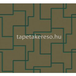   Khroma Folies vlies anyagú zöld, barna, fekete színű geometriai modern tapéta