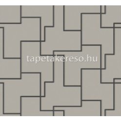   Khroma Folies vlies anyagú barna, ezüst, fekete színű geometriai modern tapéta