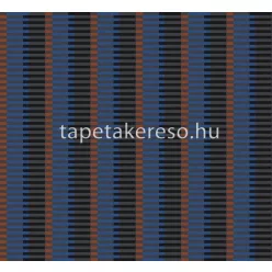   Khroma Folies vlies anyagú fekete, kék, rozsdabarna, gyöngyház színű csíkos, geometriai modern tapéta
