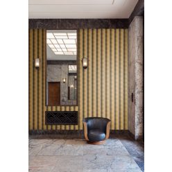   Khroma Folies vlies anyagú fekete, arany színű csíkos, geometriai modern tapéta