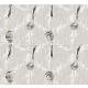 Khroma Folies vlies anyagú beige, fekete, arany színű madaras, leveles modern tapéta