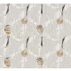 Khroma Folies vlies anyagú beige, fekete, mustársárga, gyöngyház színű madaras, leveles modern tapéta
