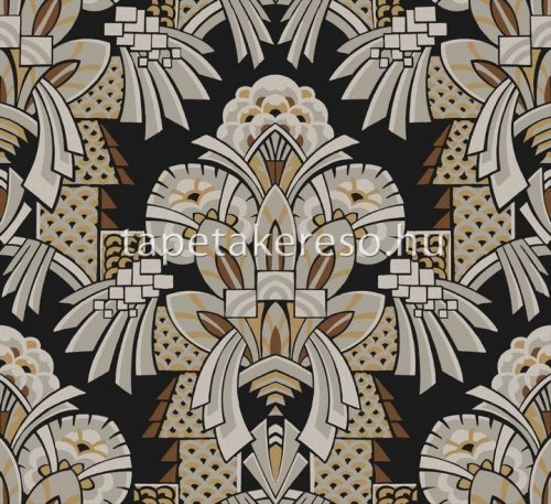 Khroma Folies vlies anyagú fekete, beige, arany színű absztrakt modern tapéta