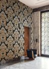Khroma Folies vlies anyagú fekete, beige, arany színű absztrakt modern tapéta