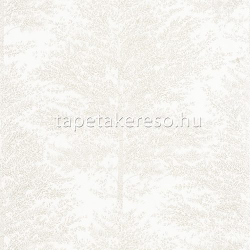 Caselio La Forét vlies anyagú fehér, gyöngyház színű madaras, fás modern, natural tapéta