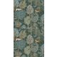 Caselio La Forét vlies anyagú zöld, kék, barna, beige, arany színű állatos, fás modern, natural tapéta