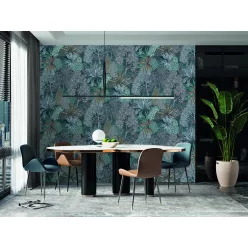   Decoprint Feature Walls vinyl, vlies anyagú, kék, keki, szürke színű, növényes, Modern poszter