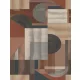 Decoprint Feature Walls vinyl, vlies anyagú, barna, szürke, terrakotta színű, geometriai, Modern poszter