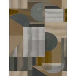   Decoprint Feature Walls vinyl, vlies anyagú, szürke, barna, fekete színű, geometriai, Modern poszter