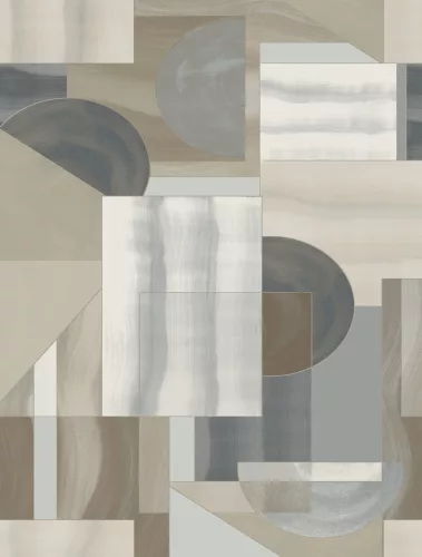 Decoprint Feature Walls vinyl, vlies anyagú, szürke, beige, barna színű, geometriai, Modern poszter